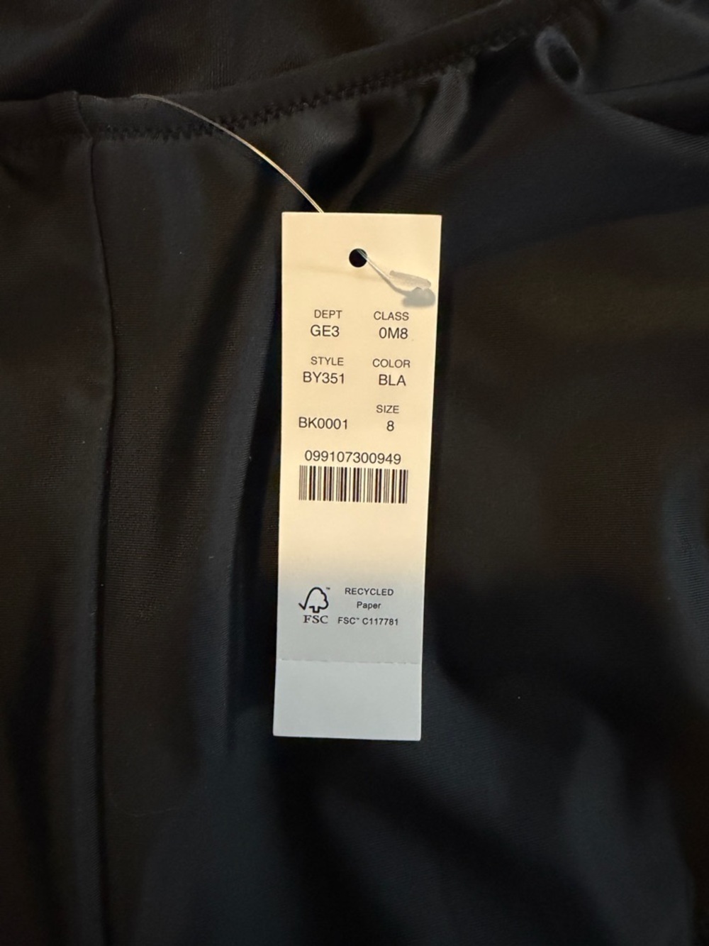J Crew NWT Swim Scoop Back Swimsuit Size 8 Black - Picture 8 of 12